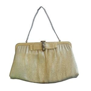 Vintage Ande champagne gold sparkle shimmery clutch handbag purse